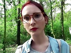 German Scout - College Redhead Teen Lia in Public Casting