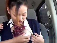 Japanese husband joins in lesbian rides