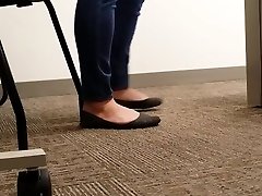 A Look At An Office Managers Well Worn Black Ballet Flats