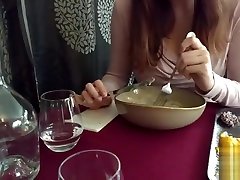 Nice Date : Restaurant then Various Positions panties inch and Cumshot