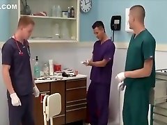 Private medical lecture turns into threeway - DP with dildo
