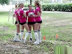 Soccer coed teens picked up after practise and fucked