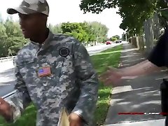 Military dude gets arrested by two cops