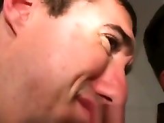 Ass fucked college boy swallows cumshot in olboydy studand fuck party