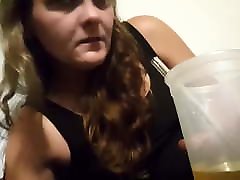 Submissive Slut Drinking Piss through Straw - Shelby Hates w