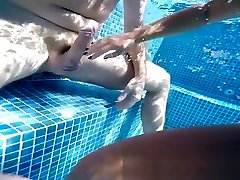 Fuck cant take in in the pool, HUGE dildo, MULTI-orgasms ENJOY