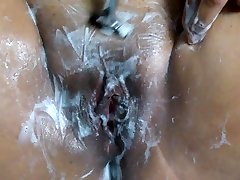 Smoking Asian shaves her model amateur vid wet pussy