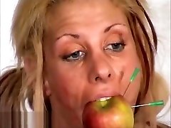 Bizarre blondes pussy punishment and amateur forced pain cry girl of kinky masochist Cryste