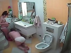 the husband of a pregnant wife shaves pussy
