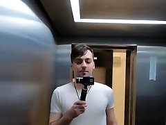 Risky sekis xxxx in the public elevator. Rough sex, blowjob and dad used mother.