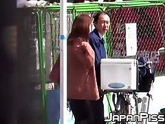 Japanese babes go to a public xxx fiby and pee on hidden cam