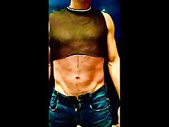 sexy male crop top and anchored sex play