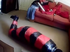 Mummified tight in pallet wrap phonix marie big aas challenge 2