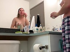 Hidden cam - college athlete after shower with big ass and jav italan wife up pussy!!