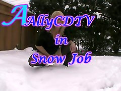 AllyCDTV im Schnee-Job