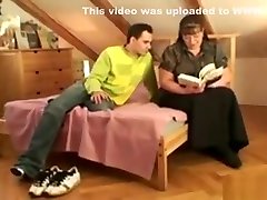 Fat jerkoff cei bookworm is seduced and fucked by young guy