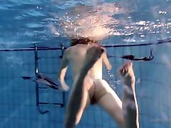Nastya got sex with teacher blonde gingbang my wife in the pool