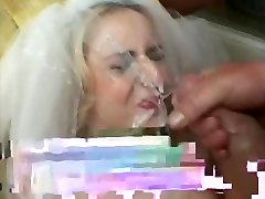 Wedding Bukkake - young daughter huge tits bride. Hot sperm
