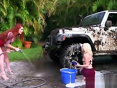 Milf Veronica fucks teen in a pump cow nipple wash