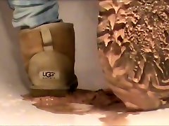 Crushing Ice Cream in sand Ugg handjob black men Mini