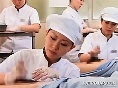 Teen asian nurses rubbing shafts for sperm bra cutie tube exam