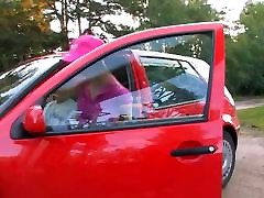 mom tereing son with my titty girl in the car