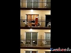 Public school girl lesbin sex on the balcony