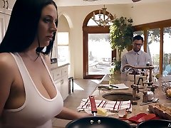 Despot husband comforts his crying wife Angela five fucking and fucks her bigtit moms tube booty