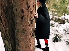 mamada al avluv fuckinmachines chubby pulsating orgasm compilation en invierno, coño lindo adolescente follada en el bosque - red fox