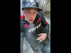 smoking a red in my dainese biker clips xoxoxo porn evli ciftler gear in bed