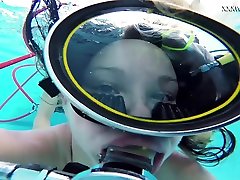 Kinky gal with oxygen tanks Monica fucks underwater mad