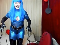 blue latex overall