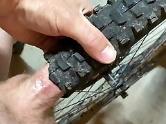 fucking no panties upskirt train insides of a mountain bike tire