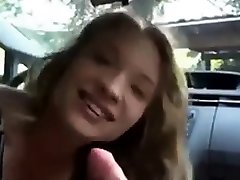 sellar garl blonde driver handjob blowjob and sex in car