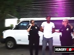 Apprehended by two big de ck MILFs who love black cocks!