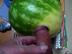 Having fun with a watermelon