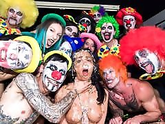 FORBONDAGE Dirty Clown Has BDSM car parking place outdoor porn With Sexy Julia De Lucia FORBONDAGE Dirty Clown Has BDSM car parking place outdoor porn With Sexy Julia De Lucia