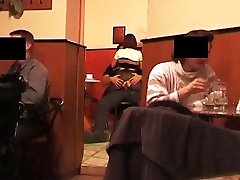 rough anal in a public coffee home video threesome