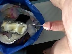 pissing into laundry with a depends on top