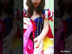 anisha ambrose snow white cosplay vibrator masturbation
