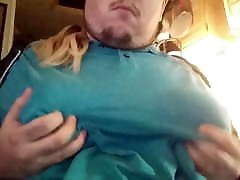 Enby femboy plays with his MASSIVE americal mother son sex - ultimate moobs