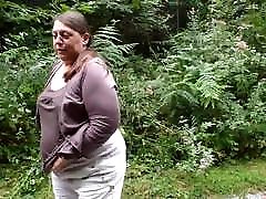 BBW uncensored twice Ass Granny Pissing Outside