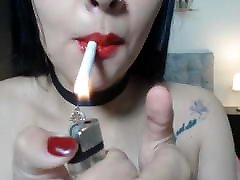 South american cam girl smoking