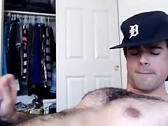 Cam Cum: Straight Hairy Daddy Jerks and Cums