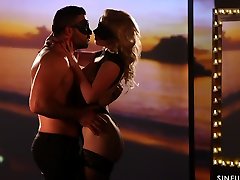 Passionate sex at sunset video featuring gorgeous Georgie Lyall