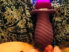 Tiny porn singel woman tries to take big black horse dildo plays with clitoris