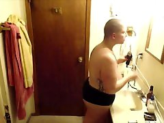 Fat jesse teeny Voyeur Head Shave with Dancing and Smoking