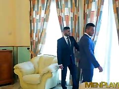 Horny businessmen Andy Star and Pierre Alexander fucking raw