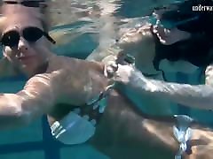 Hot chicks Irina and Anna swim video hin in the pool