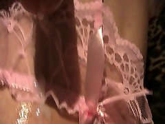 naughty maid pleasing many cocks in pink lingerie cums hot
